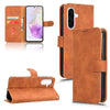 For Samsung Galaxy A36 5G Skin Feel Magnetic Flip Leather Phone Case(Brown)