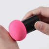 8 PCS Mushroom Head Puff Round Head Small Mushroom With Handle Puff Makeup Sponge Puff(Skin Color)