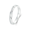S925 Sterling Silver Platinum Plated Zircon Ring for Men and Women(No.7)