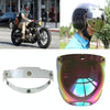 Soman Motorcycle Bubble Visor Open Face Helmet Visor Helmet Windshield Shield with Transparent Frame(Colour)