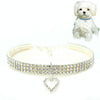 Sparkly Rhinestone Pet Collar, White, Small, Cats & Dogs