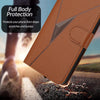 For Samsung Galaxy A56 5G Triangle Pattern Buckle Clasp Leather Phone Case(Brown)