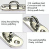 316 Stainless Steel Oval Boat Plate Seat Hand Rowing Boat Fixed Seat Accessories, Specification: 88mm