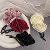 Romantic Rose Flower Twist Hair Clip Hair Jaw Clamps Back Of Head Clip(Black)