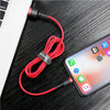 Baseus 2.4A 1m USB to 8 Pin High Density Nylon Weave USB Cable for iPhone, iPad(Red)