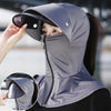 Ice Silk Sun Shade Hat Summer Face Mask Hat Cycling Sun Hat, Size: One Size(Light Gray)