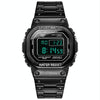SANDA 390 Fashion Trend Men  Business Watch Outdoor Sports Personality Square Digital Electronic Watch(Black)