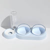 Auto Pet Feeder & Water Dispenser, Double Bowl, Blue - Cat & Dog