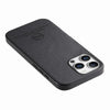 For iPhone 15 Pro Twill Fabric Leather Skin Back Phone Case(Black)