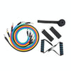 jx-003 11 in 1 100lbs TPE Five-point Buckle Household Pull Rope Resistance Band Fitness Equipment Set