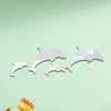 4pcs /Set Acrylic Dolphin Stereo Wall Stickers Home Wall Decoration(Silver)
