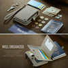 CaseMe-Me60 Multi-functional Anti-theft Swipe Passport Wallet(Grey)
