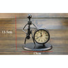 Iron Stainless Steel Small Table Clock Retro Personality Clock Birthday Gift(C69 Saxophone Clock)