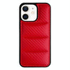 For iPhone 11 Carbon Fiber Texture Down Jacket Phone Case(Red)