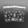 1 Packs Snowflake Christmas Candy Cookie Snack Bag Self-adhesive Gift Bag, Size:7x7cm