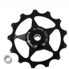 MEROCA Metal Bearings Mountain Bike Road Bike Rear Derailleur Guide Wheel 11T/13T Guide Wheel, Specification:13T, Color:Black