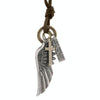 Personalized Angel Wings Pendant Adjustable Simple Long Necklace(Silver)