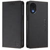 For Samsung Galaxy A04 Core RC01 Dual-Folded Magnetic Suction RFID Leather Phone Case(Black)