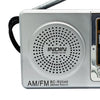 INDIN BC-R2048 AM FM Radio Telescopic Antenna Multifunction Mini Pocket Radio(Silver Gray)