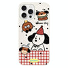 For iPhone 14 Pro Max Skin Feeling Jelly TPU Hybrid PC Phone Case(Hamburger Dachshund Beige)