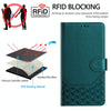For Asus Zenfone 11 Ultra Honeycomb Embossing RFID Leather Phone Case(Peacock Green)