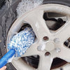 30cm Microfiber Long-handled Plush Tire Cleaning Brush(Blue White)