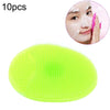 10pcs Cleaning Pad Wash Face Facial Exfoliating Brush SPA Skin Scrub Cleanser Tool(Green)