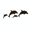 4pcs /Set Acrylic Dolphin Stereo Wall Stickers Home Wall Decoration(Gold)