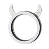 2 PCS Car Starter Button With Diamond Small Devil Decorative Ring(Pink)