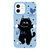For iPhone 11 Skin Feeling Jelly TPU Hybrid PC Phone Case(Dancing Cat Blue)