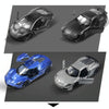 1:36 Three-door Open Alloy Sports Car Model Pull Back Car Boy Toy(Gem Silver)