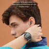 M68 Plus 1.52 inch Round Screen 2 in 1 Bluetooth Earphone Smart Watch, 512MB Memory Support Health Monitoring(Black)