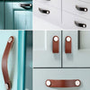 Kitchen Cabinet Wardrobe Leather Door Handle Drawer Pull, Specification:Black 128