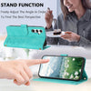 For Samsung Galaxy S24 5G Tulips Embossed Leather Phone Case with Lanyard(Green)