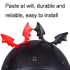2pcs /Pair Motorcycle Helmet Devil Sucker Decoration, Style: Wing (Red)
