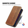 For Asus Zenfone 8 Flip Cubic Grid Pressed Horizontal Flip Magnetic PU Leather Case with Holder & Card Slots & Wallet(Brown)