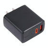 LZ-1130 PD 20W Type-C+QC 3.0 USB Fast Charger, Plug Type:US Plug(Black)