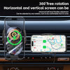 15W Car Sound Pickup Atmosphere Light Wireless Mobile Phone Charging Stand(Black)