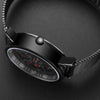 SANDA 1062 360 Degree Hollow Spinning Dial Mesh Strap Quartz Watch for Men(Black)