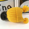 Autumn and Winter Children Cartoon Cat Ear Shape Knitted Warm Wool Hat, Size:One Size(Khaki)