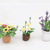 1:12 Mini Doll House Toy Simulation Yellow Cattleya Flower Model(Yellow)