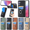 For Samsung Galaxy S25+ 5G Carbon Fiber Card Wallet Ring Phone Case(Black)