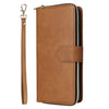 For Samsung Galaxy A06 4G 9-Card Slots Zipper Wallet Bag Leather Phone Case(Brown)