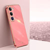 For vivo V40 Lite 5G XINLI Straight 6D Plating Gold Edge TPU Phone Case(Hawthorn Red)