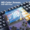 R36S Retro Handheld Game Console Linux System 3.5-Inch IPS Screen Portable Video Player 128G Gray Transparent