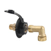 Brass Water Inlet Check Valve For Yacht RV With Adapter(Black)
