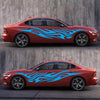 2 PCS/Set D-476 Fire Element Pattern Car Modified Decorative Sticker(Blue)