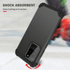 For Galaxy S20 Ultra PC + Silicone Three-piece Shockproof Protection Case(Black)