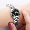JIN SHI DUN 8813 Fashion Waterproof Luminous Automatic Mechanical Watch, Style:Women(Silver Black)