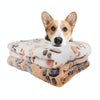 Small Coffee Paw Print Coral Fleece Pet Blanket/Mat (76x52cm)